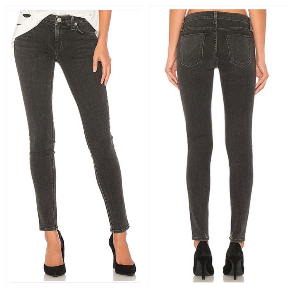 Hudson The krista super skinny black denim jeans SIZE 27